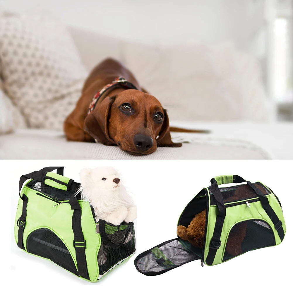 

Environmental Protection Oxford Pet Bag Portable Dog Cat Carrier Bags Foldable Design Breathable Pets Handbag for Outdoor