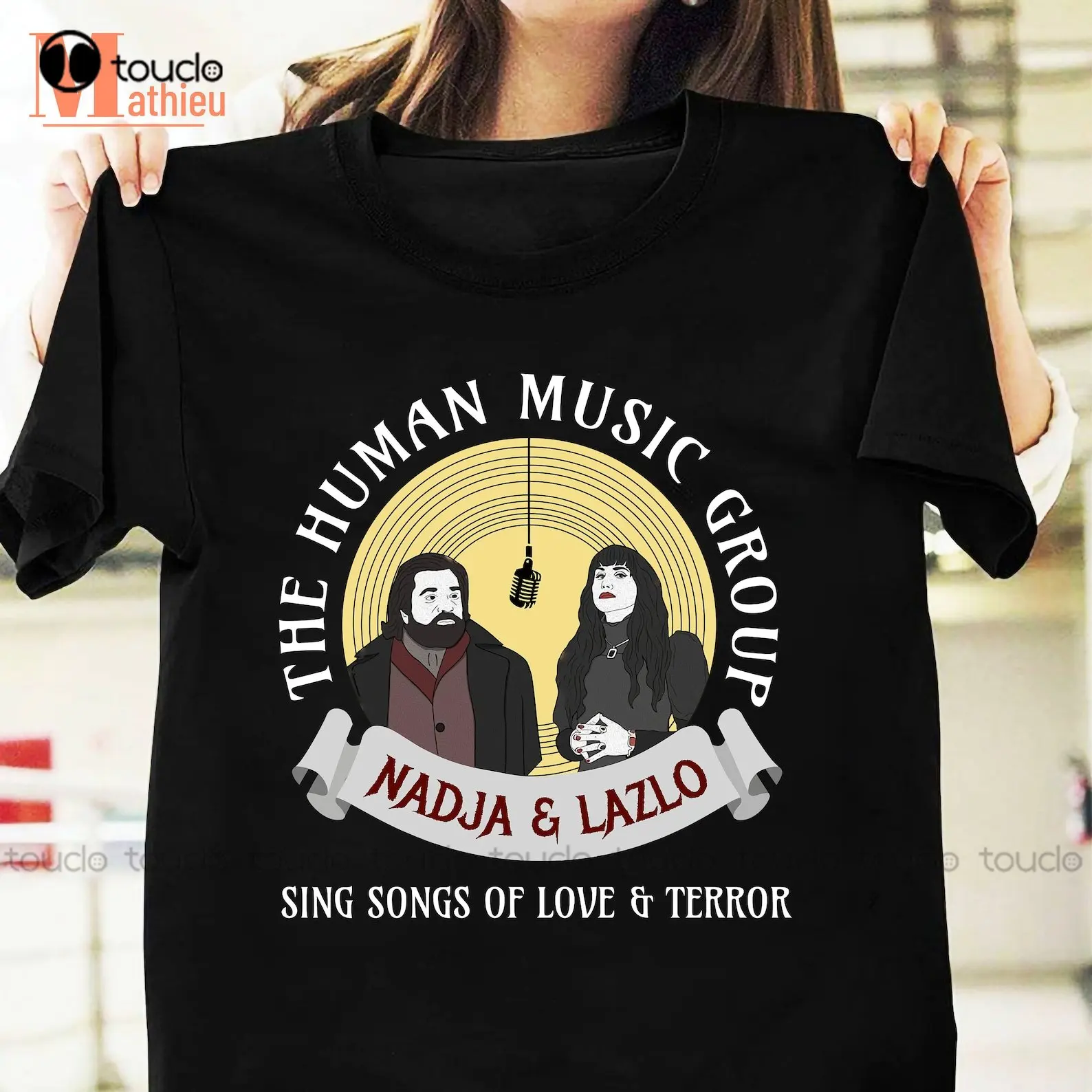 

What We Do In The Shadows Human Music Group Nadja & Laszlo Vintage T-Shirt T Shirt Men Xs-5Xl Christmas Gift Printed Tee Tshirt