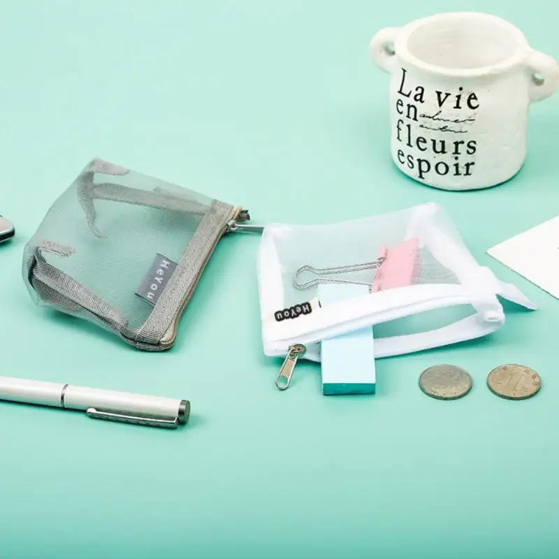 

Id Business Credit Card Small Coin Purse Three-dimensional Triangular Mesh Small Nylon Coin Pouch Coin Purse Pouch Durable