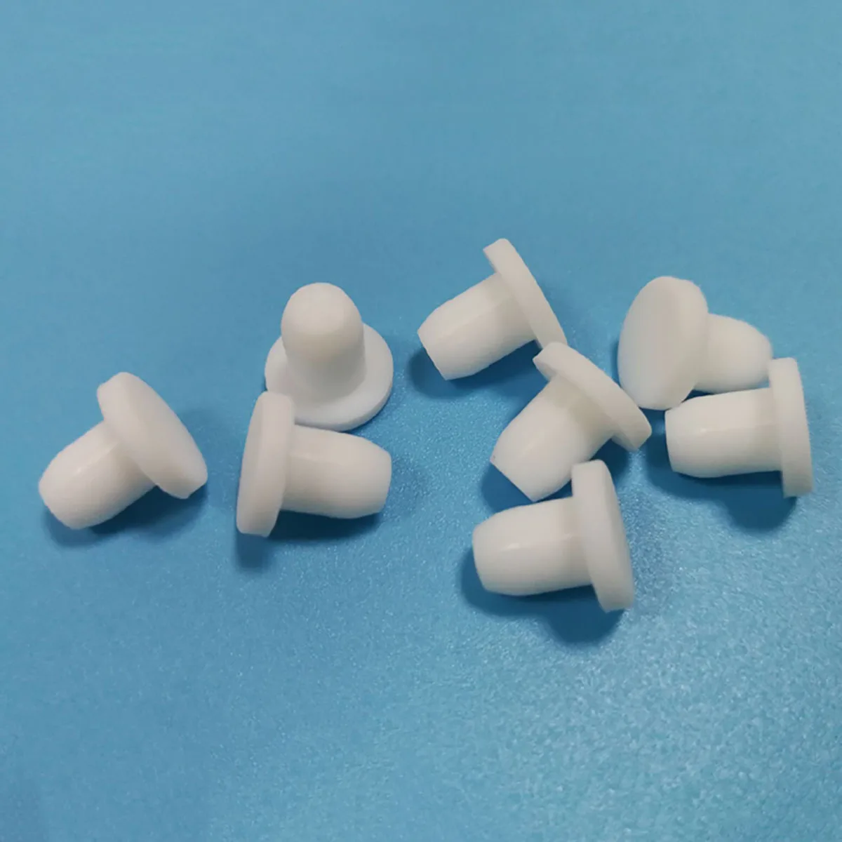 

10/20/30Pcs Silicone Rubber Stoppers 6.5/6.8/7/7.3/7.5mm White T-shape Bore End Caps Inserts Seal Plugs Shock-absorbing Pads