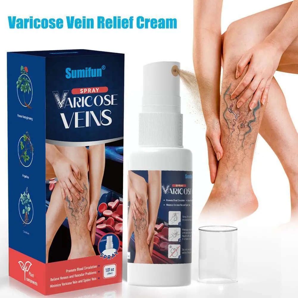 

30ml Varicose Vein Spray Vasculitis Phlebitis Relief Vessel Legs Care Spider Body Smoothing Redness Cream Treatment Herbal A5J5