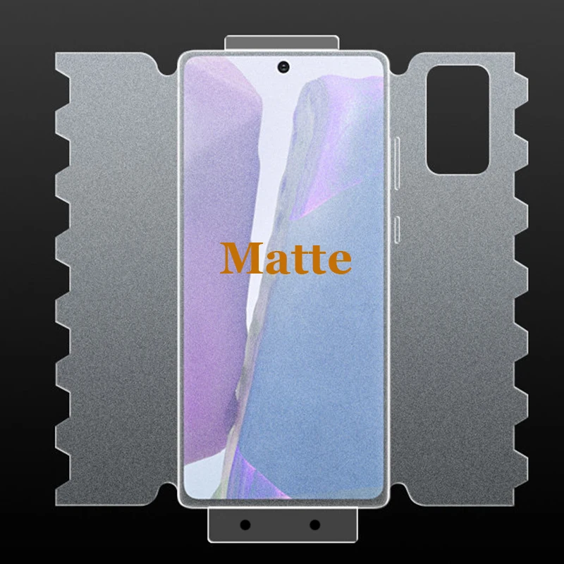 

Matte Full body Hydrogel Film For Samsung Galaxy S22 S21 S20 Note 20 10 Sides Frosted Full Body Cover Screen Protector