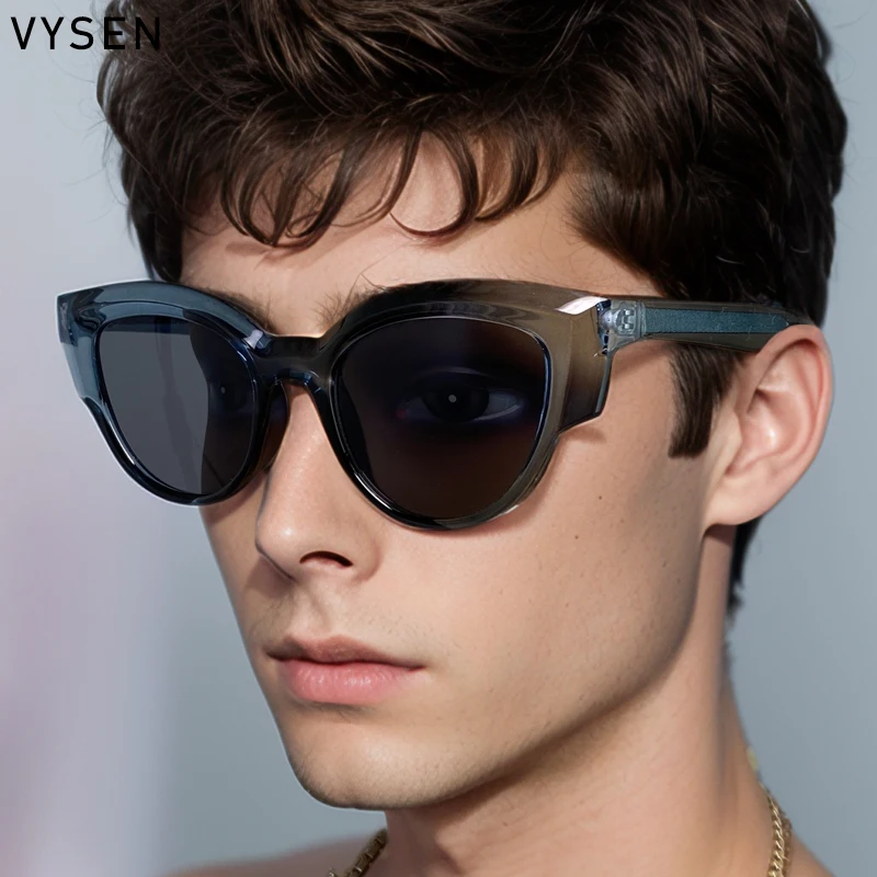 Y2K солнцезащитные очки кошачий глаз мужские 2024 элитный бренд нерегулярные модные
