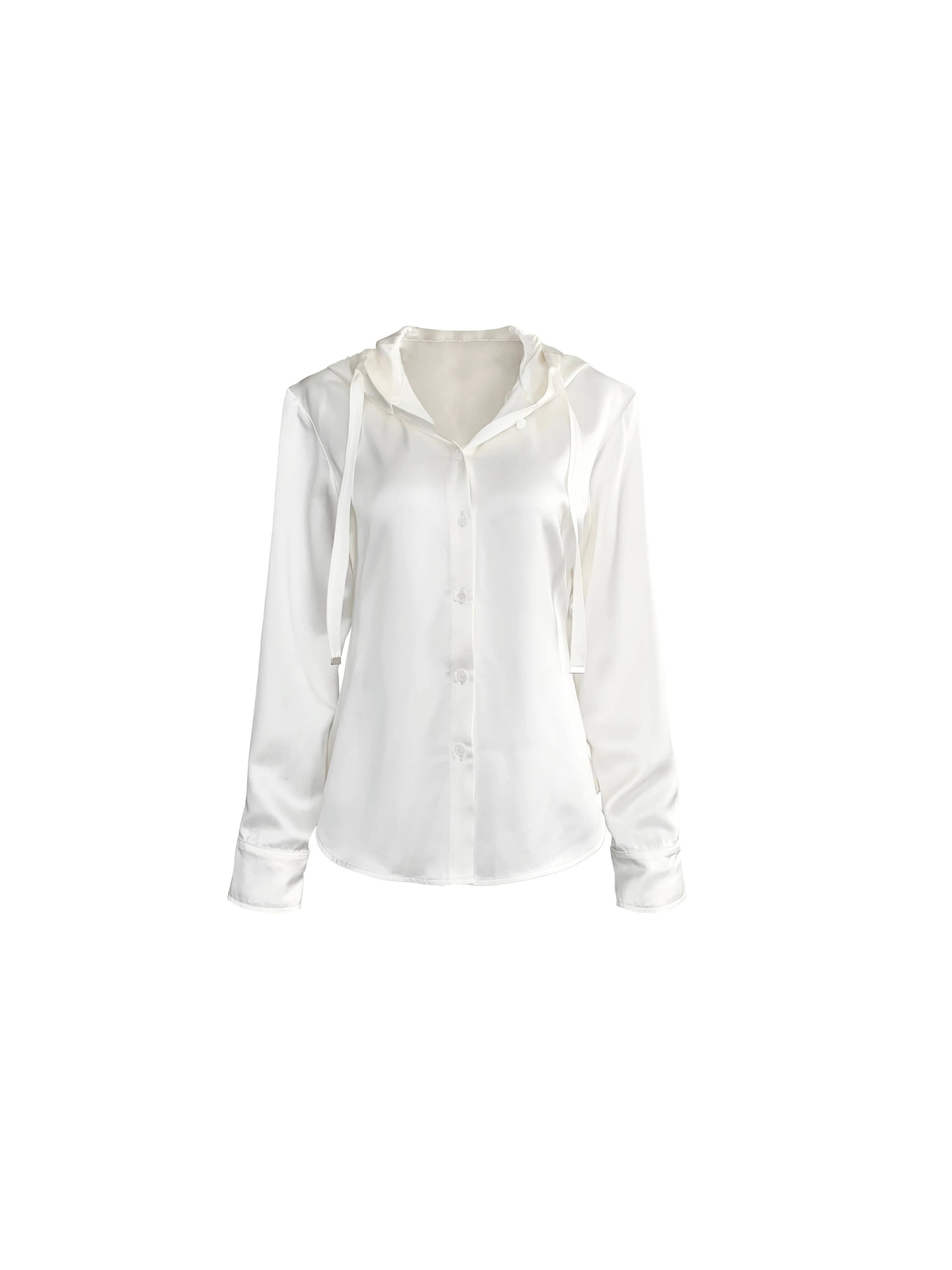 Chicyou [Lux Series Old Money Casual] Real Acetate Hood Shirts Temperament Casual Sun Protection Outerwear