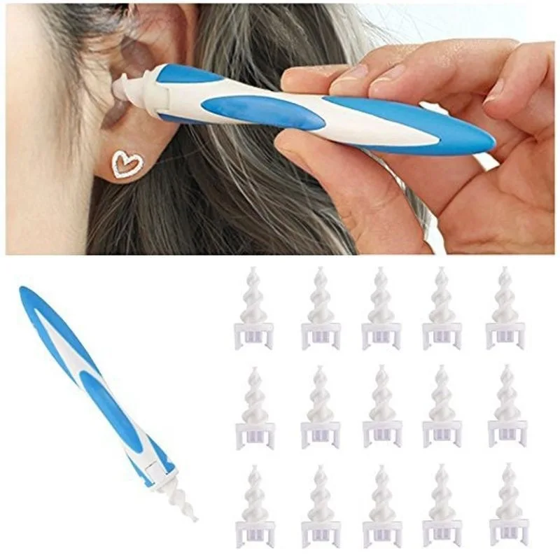 

16Pcs/Set Soft Silicone Spiral Ear Spoon Ear Wax Removal Tool Ear Cleaning Tool Ears Cleaner Plugs Personal Ear Care Health Tool