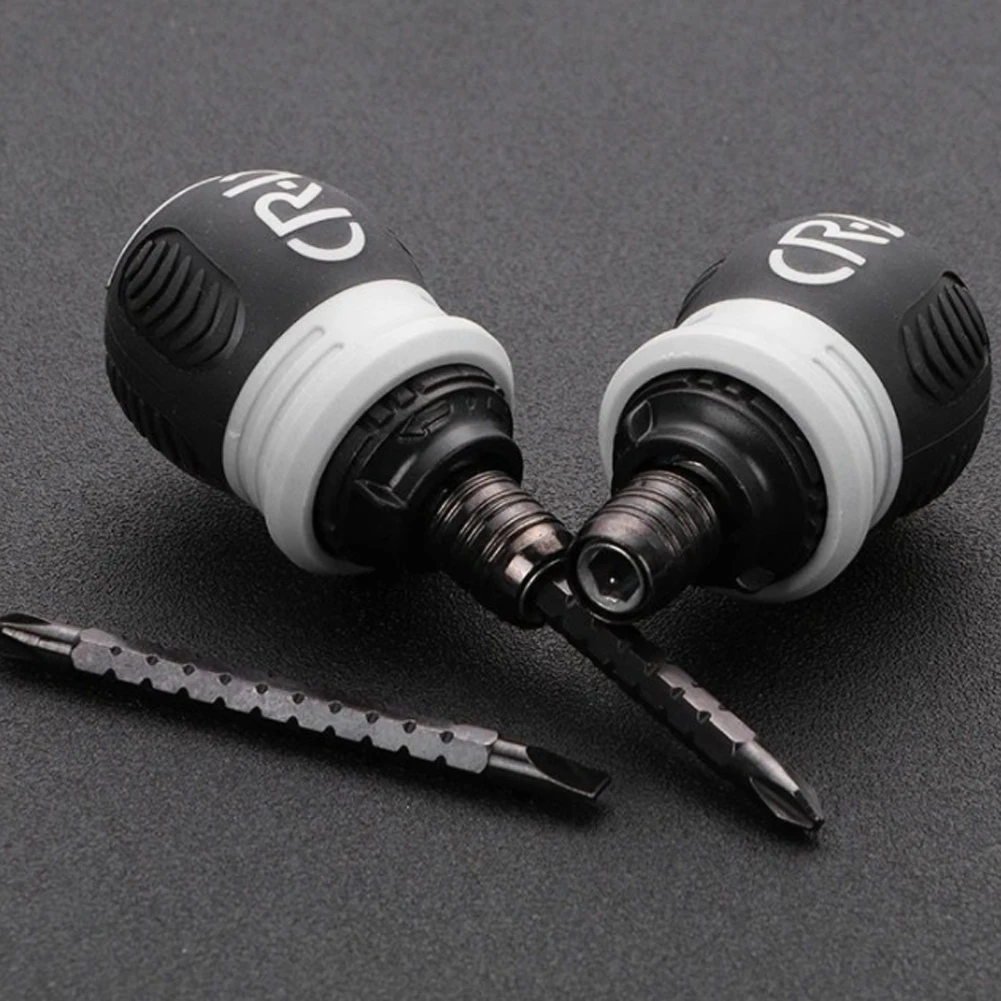 

Ratchet Screwdriver Short Handle Dual-purpose Screwdrivers Adjustable Cross Slotted Chrome Vanadium Steel Magnetic Screwdriver