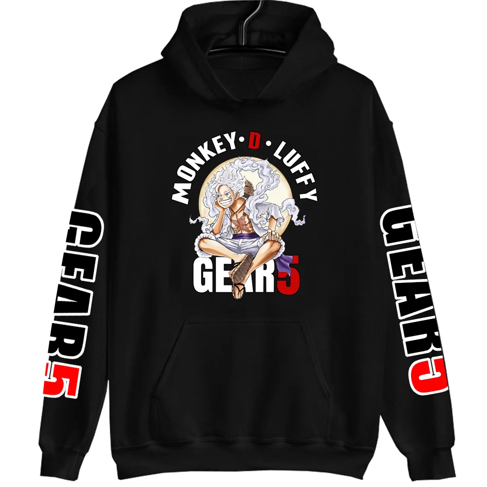 

Цельный худи Luffy Gear5 Толстовка Аниме Стиль Осень Harajuku стиль Топ