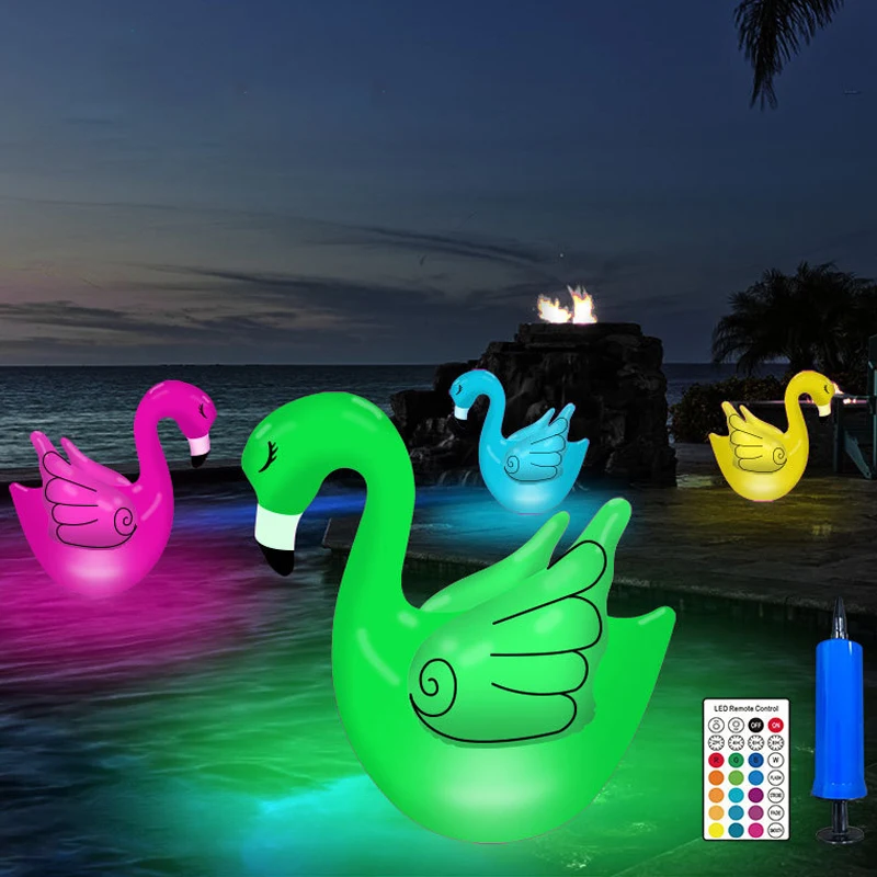 

Funny Inflatable Luminous Solar Flamingo Glowing Ball Remote Control LED Ball Decorative Beach Outdoor Swimming Pool Outside