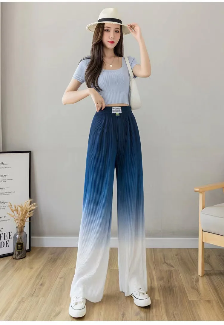

Vintage Plaid Women Pants High Waist Wide Leg Straight Pant Loose Casual Female Trousers Wide Leg Pant Fashion Streetwear