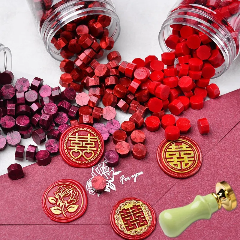 

160Pcs Octagon Sealing Wax Beads Retro Colorful DIY Seal Stamp Hobby Decor Card Making Tool Wedding Vintage Craft Birthday Stamp