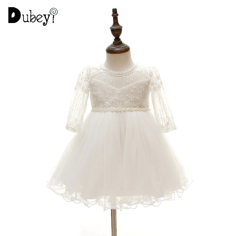 

White Baptism Dress 1st Birthday Dress for Baby Girl Elegant Flower Girl Dresses for Weddings Baby Girl Dress Princess Party
