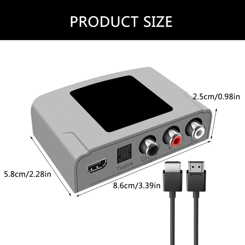 Преобразователь звука HDTV 4K30 Гц поддерживает цифровые форматы с оптическими и