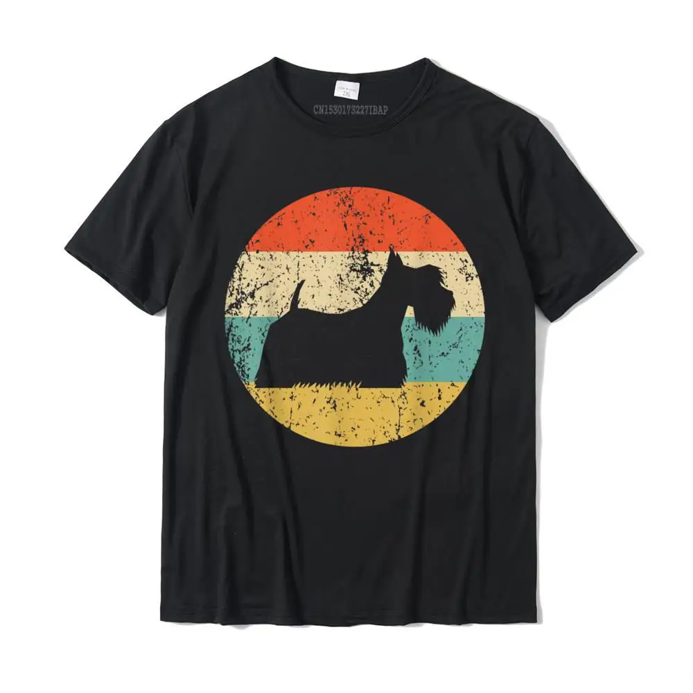 

Scottish Terrier Shirt Vintage Retro Scottie Dog T-Shirt Summer T Shirt Prevalent Tops T Shirt Cotton Men Funny