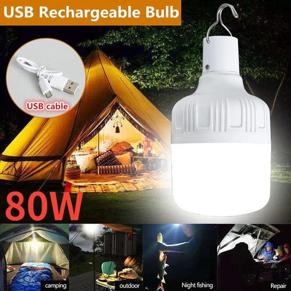 

Outdoor USB Rechargeable Mobile LED Lamp Bulbs Emergency Light Portable Hook Up Camping Lights Home Decor Night Light Hot Sale