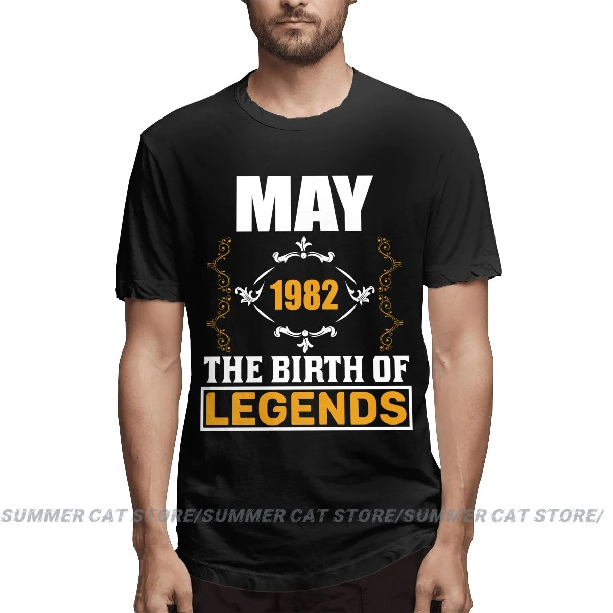 

Men's Birthday Gift T-Shirt 40th Birthday Gift May 1982 The Birth Of Legends 2022 Summer Fashion Short Sleeve T-shirt Tops