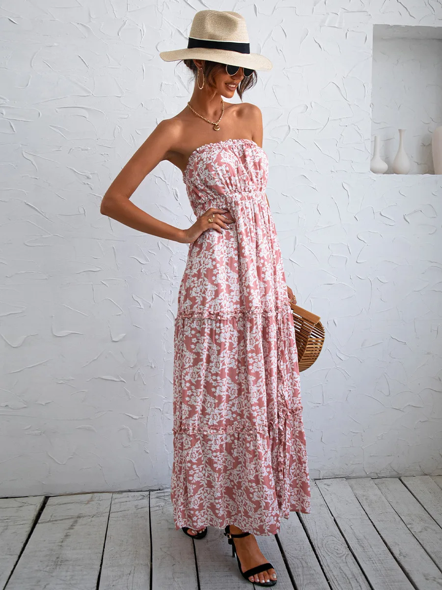 Женское летнее платье в стиле бохо женское сексуальное повседневное Свободное