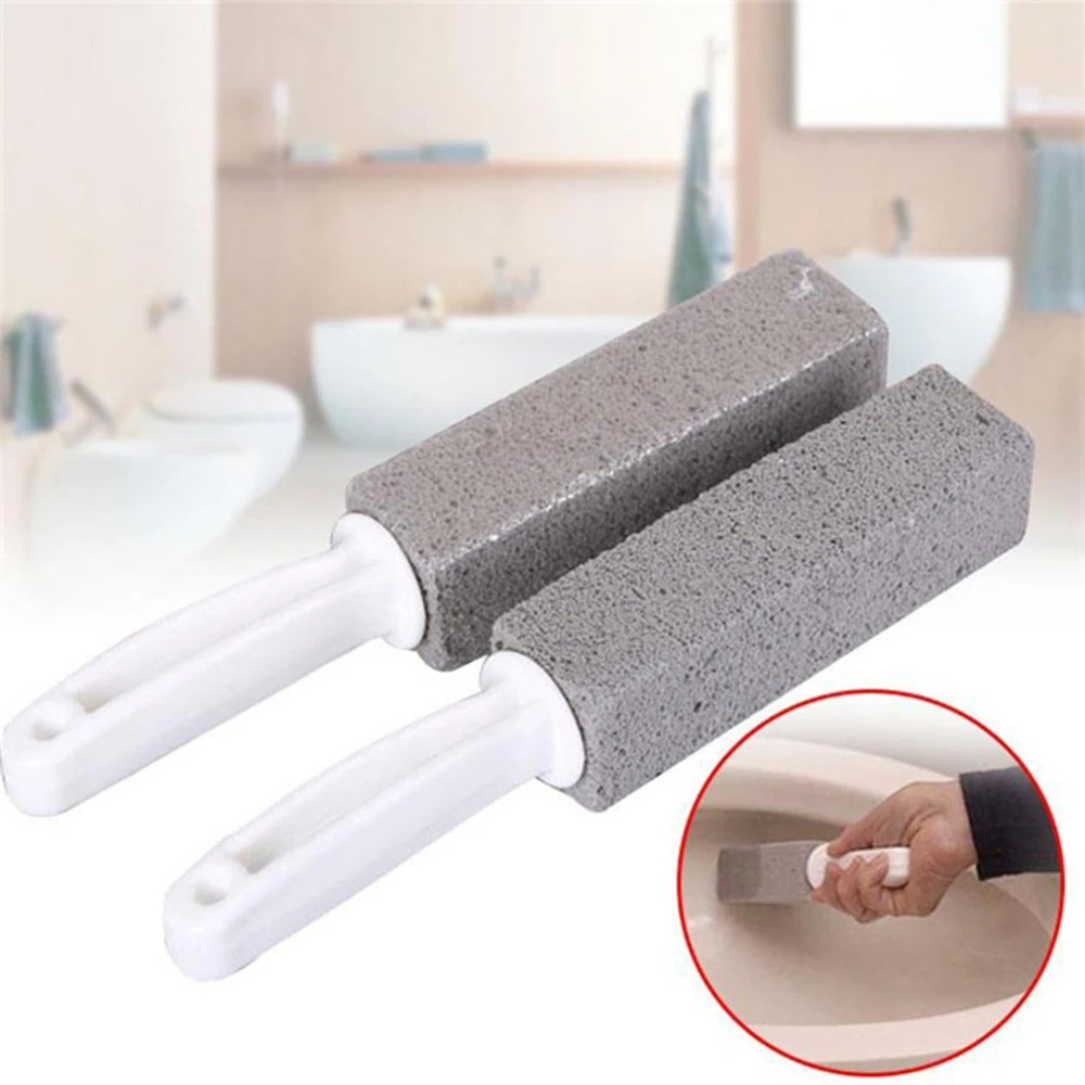 

Toilets Brushes Natural Pumice Stone Cleaning Stone Cleaner Brush with Long Handle for Toilets Sinks Bathtub Plastic Handle
