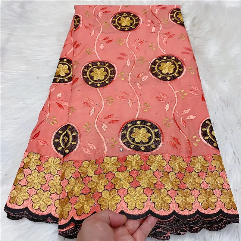 

5 Yards African Swiss Voile Lace Fabric Embroidery Lace Trim High Quality African Dry Cotton Lace Fabric For Wedding L110604