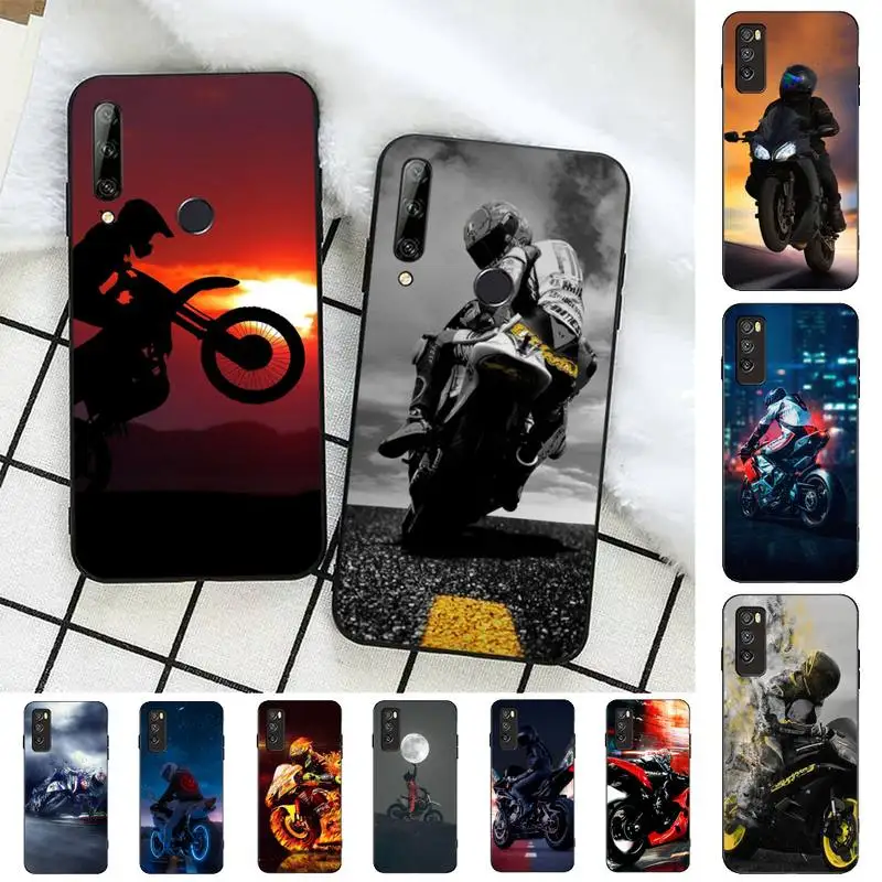 

Moto Cross Motorcycle Sports Phone Case for Huawei Honor 10 i 8X C 5A 20 9 10 30 lite pro Voew 10 20 V30