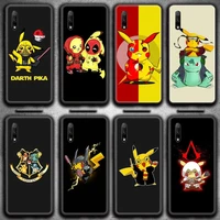 funny transform pikachu phone case for huawei honor 30 20 10 9 8 8x 8c v30 lite view 7a pro