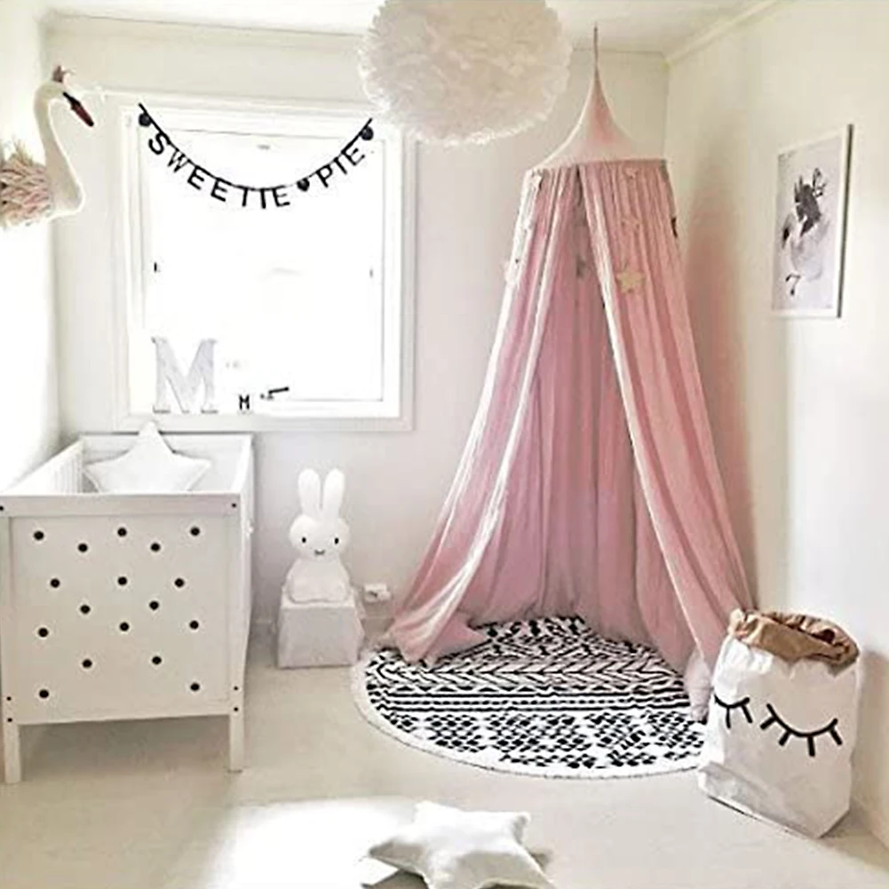

Baby Princess Canopy Bed Curtain Mosquito Net Chiffon Hanging Tent Crib Netting Household Decorative Accessaries Supplies Parts