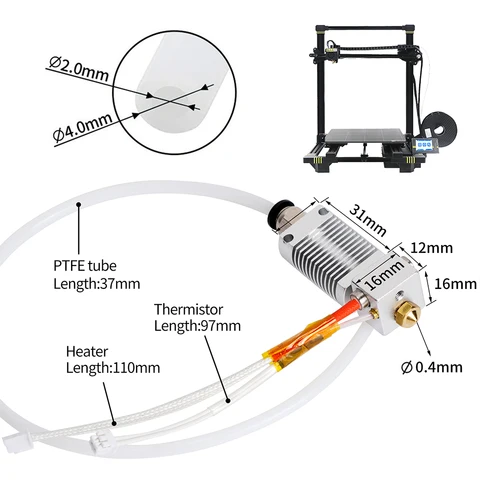 Kee Pang Hotend комплект для Anycubic Chiron 24В
