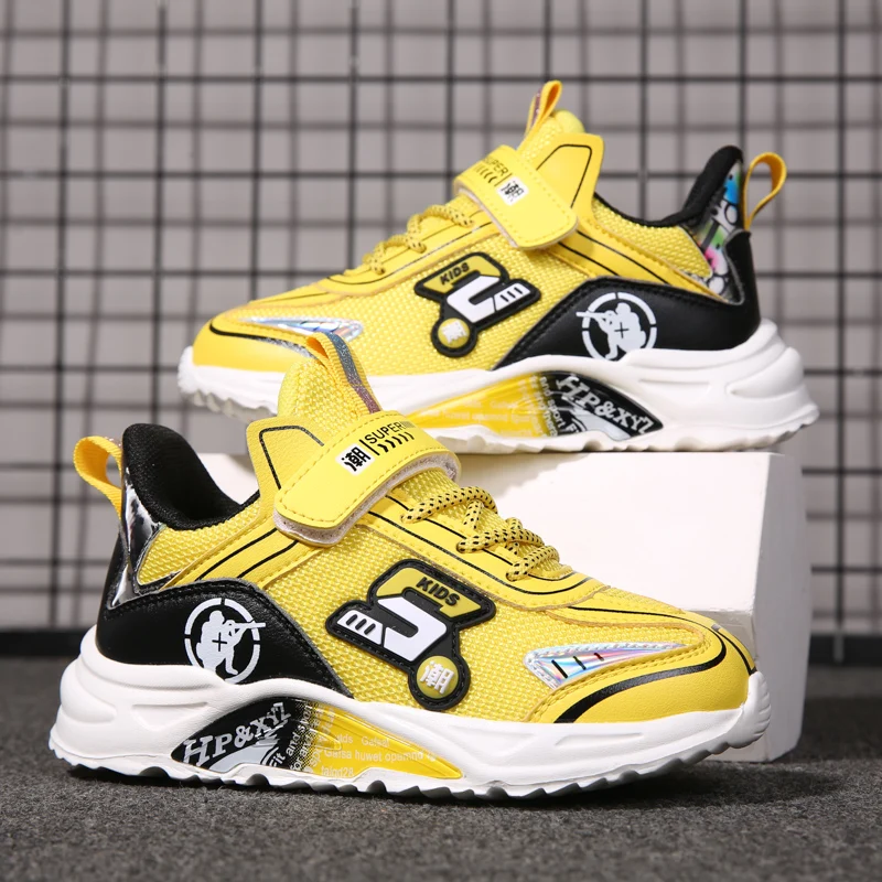 

Best Selling Boys Kids Casual Shoes Hook & Loop Walking Shoe Breathable Children Teenage Sneakers Soft Kids Running Shoe for Boy