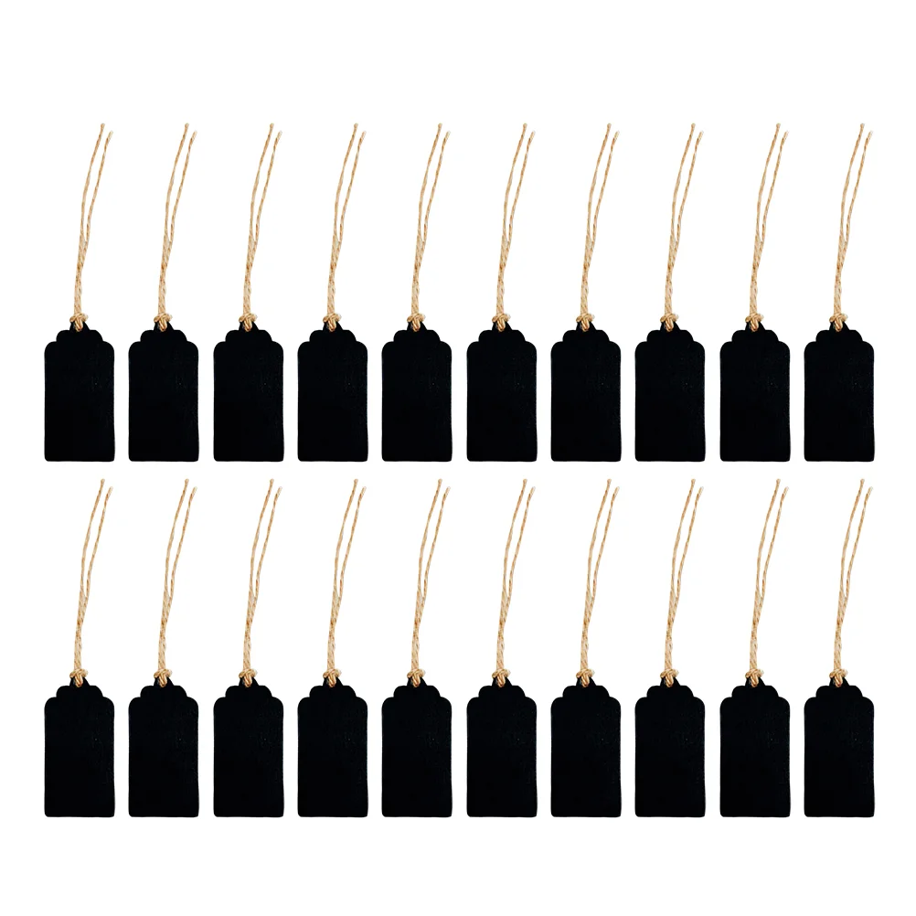 

20pcs Hanging Tags Blackbord DIY Double-sided Craft Tags Pendant Hanging Tags