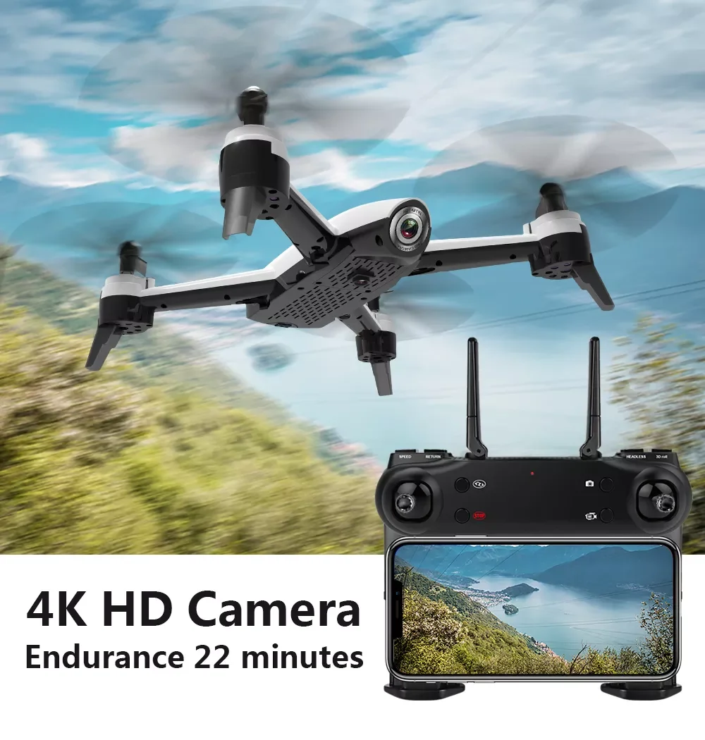 SG106 WiFi FPV RC Drone 4K Camera Optical Flow 1080P HD Dual Real Time Aerial Video Wide Angle Quadcopter Aircraft Dron enlarge