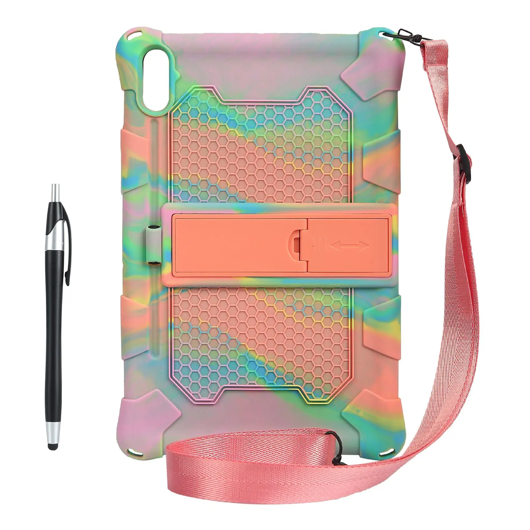 

Tablet Case for Samsung Galaxy Tab S7 11 Inch 2020 T870/T875 Silicone Case Anti-Drop Tablet Stand with Pen and Strap