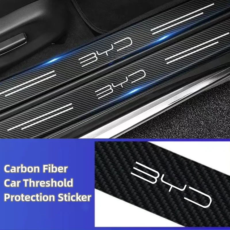 

Carbon Fiber Sticker DIY Paste Auto Door Protector Strip For BYD F3 E6 Yuan Plus Atto F0 G3 I3 Ea1 Song Max Tang Dmi F3 2014 G6