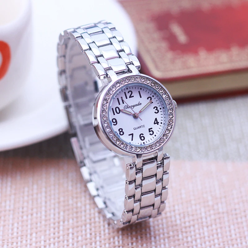 Часы наручные Chaoyada женские с браслетом из нержавеющей стали модные формальные