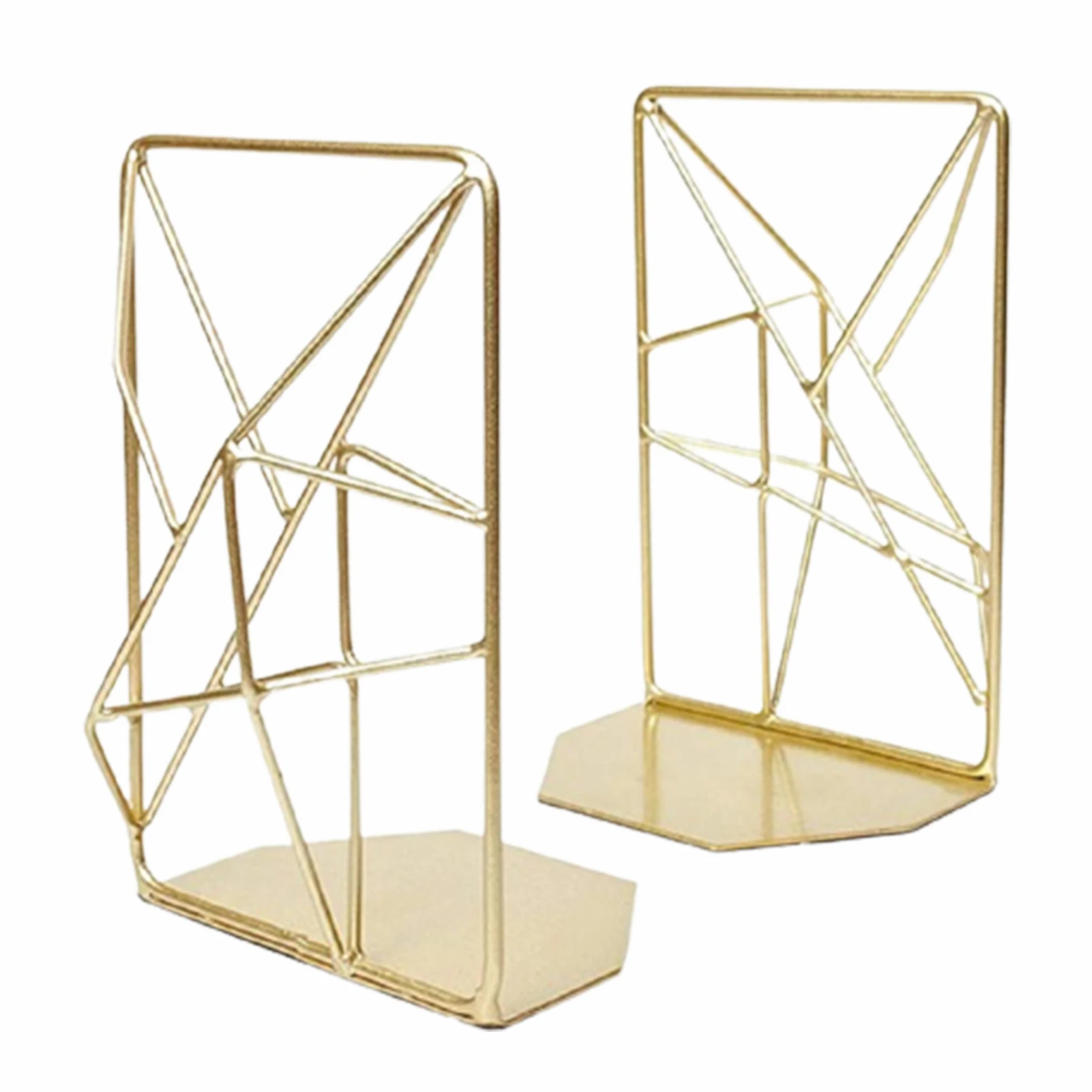 

2pcs Student Non Skid Solid Color Metal Bookend Painted Stand Organizer Home Office Gift Desktop Decor Book Storage Practical