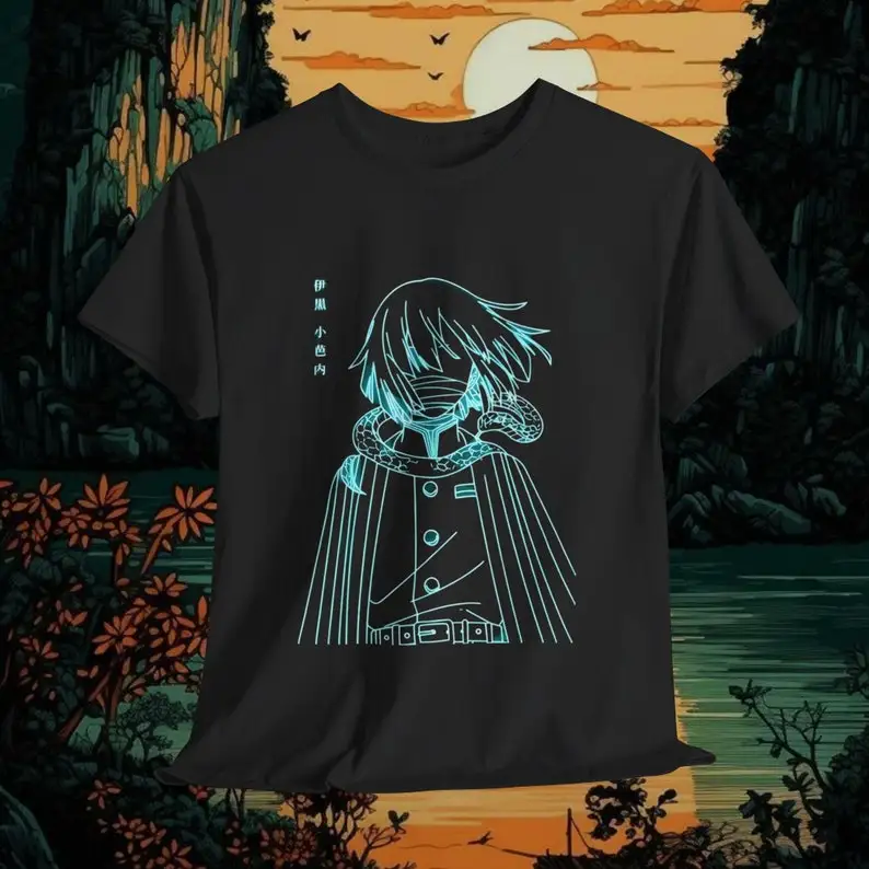 Футболка унисекс из тяжелого хлопка Otaku с изображением змеи хаширы обанаи игуро