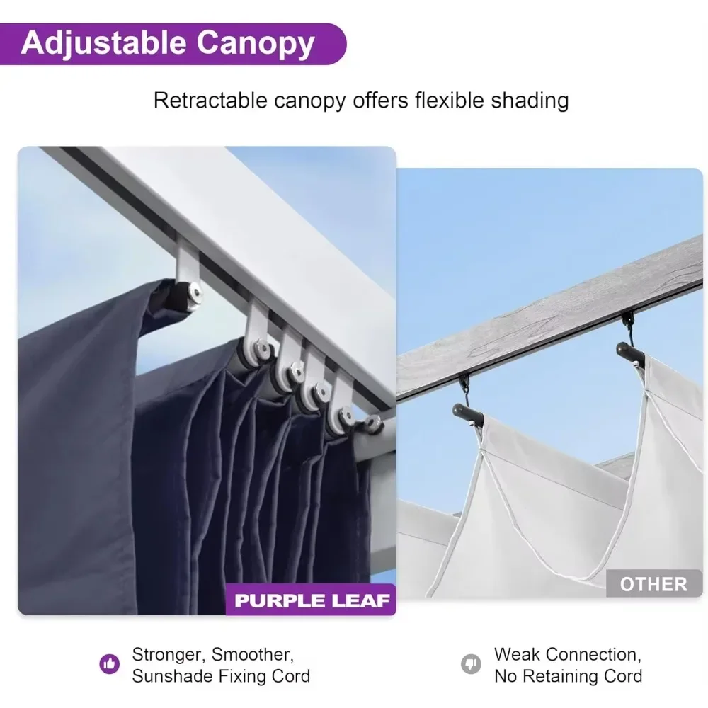 Уличная беседка 10 х12 футов убираемая с солнцезащитным козырьком белая