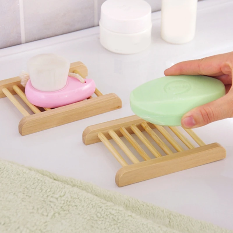 

Multipurpose Grill Type Soap Holder Portable Quick Drain Wooden Soap Dish Bath Shower Removable Wash Soap Organizer Tray Sink