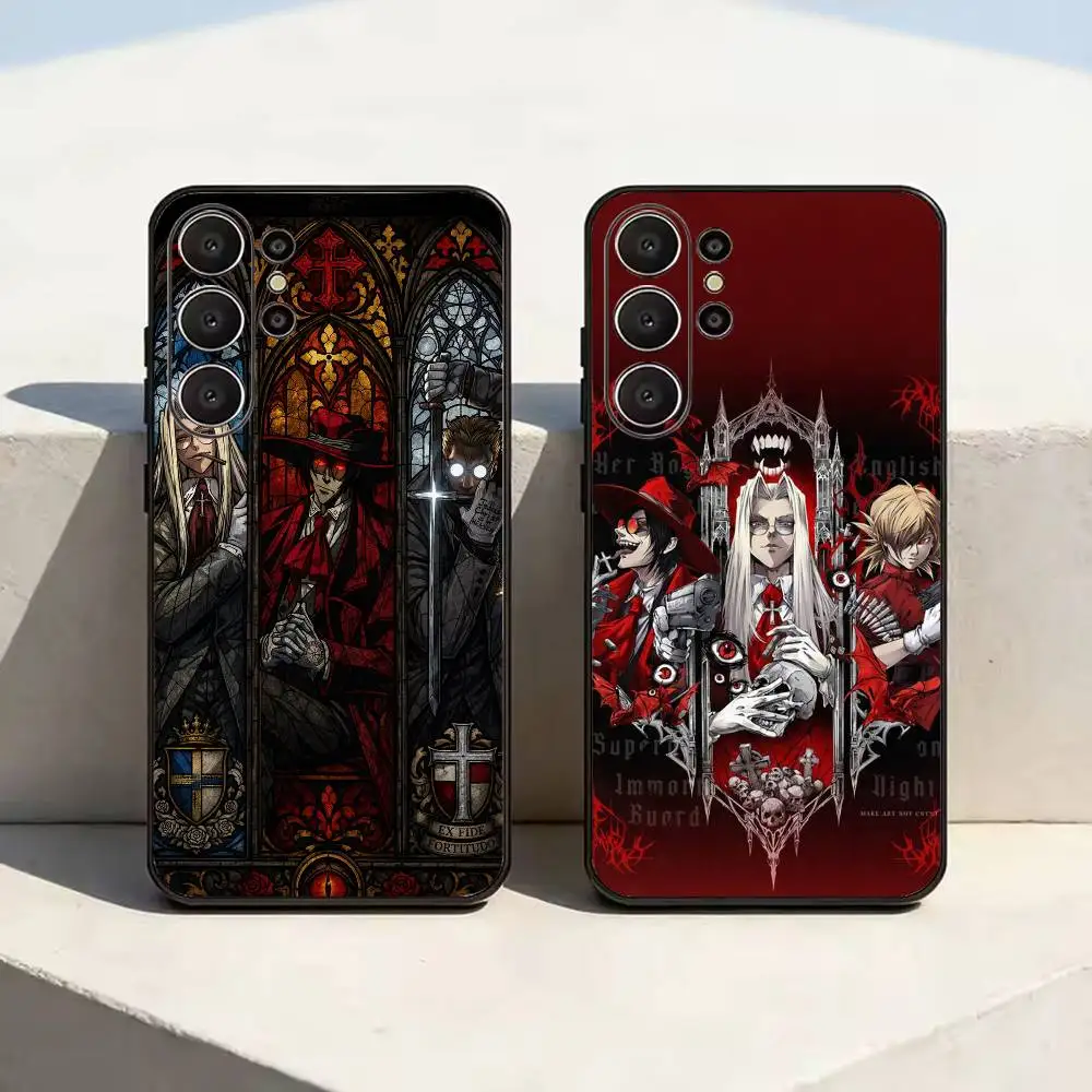 Фото Черный мягкий силиконовый чехол для телефона Dark Fantasy Hellsing для Samsung Ultra S26, S24, S21, S22, S23, S30, Plus, Lite №1