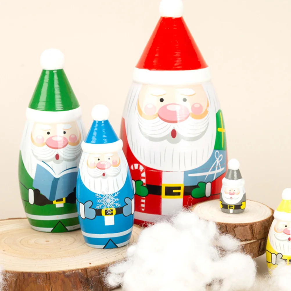

Matryoshka Party Gift Kids Household Wood Toy Russian Stacking Dolls Children Toys Nesting Stackable Christmas