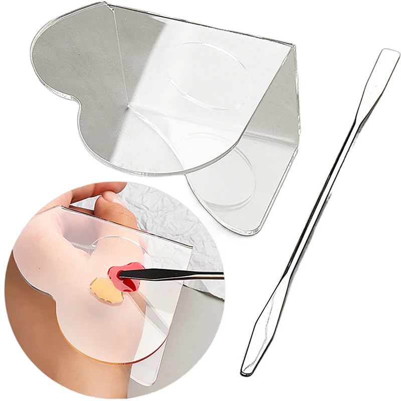 Акриловая палитра лопатка гелевая основа для маникюра тени век искусственные