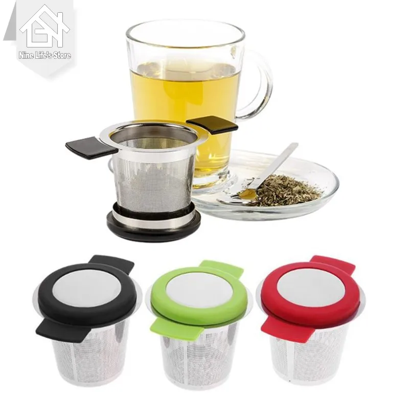 

Сетчатый ситечко для чая, ситечко для чая, многоразовое ситечко из нержавеющей стали с ручкой, ситечко для чая и кофе, кухонные принадлежнос...