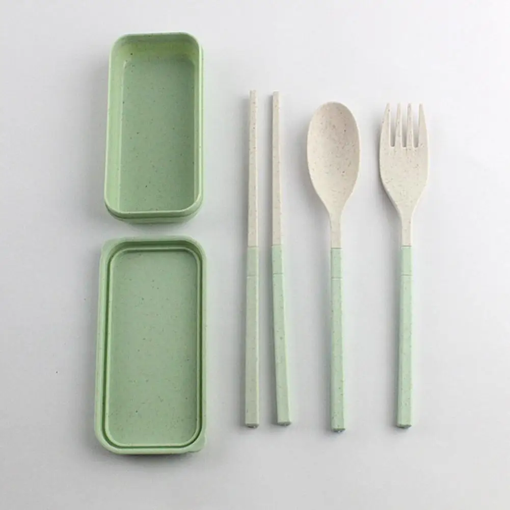 

5Pcs Flatware Set Durable Plastic Food Grade BPA Free Spoon Fork Chopsticks Cutlery Set for Kitchen Utensils Set Tableware Set