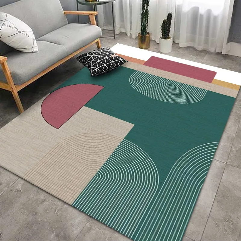 

Geometric Carpet for Living Room Anti-slip Pattern Print Indoor Area Rugs Home Floor Mat Sofa Carpets Tapis Salon Tapete Peludo