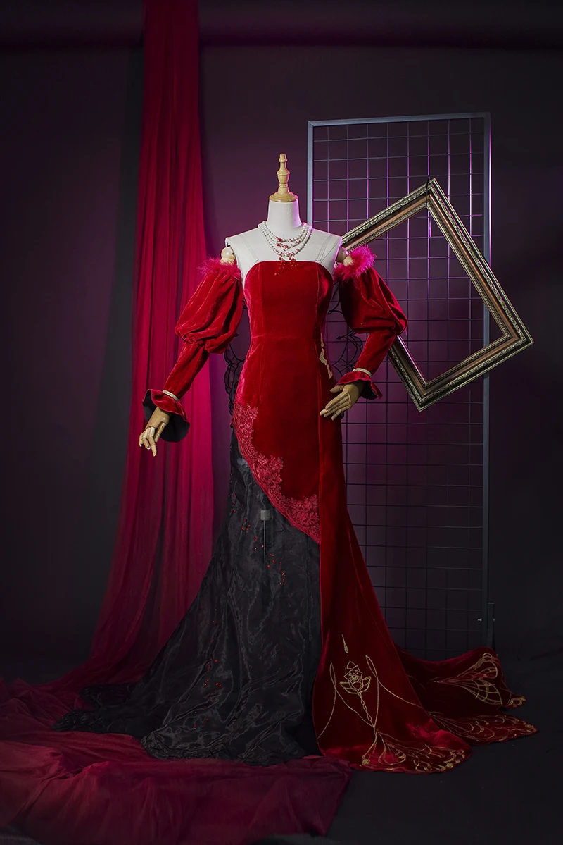 

Костюм для косплея «путь в нигде Челси» Geme, привлекательное великолепное Бордовое платье «рыбий хвост», уникальный наряд для вечеринки на Хэллоуин