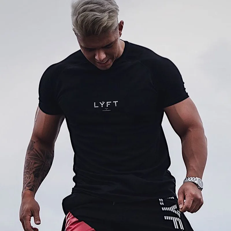 

2022 New Muscle Fitness Brothers Sports Men's T-shirt Spring Round neck trend cotton running short sleeves