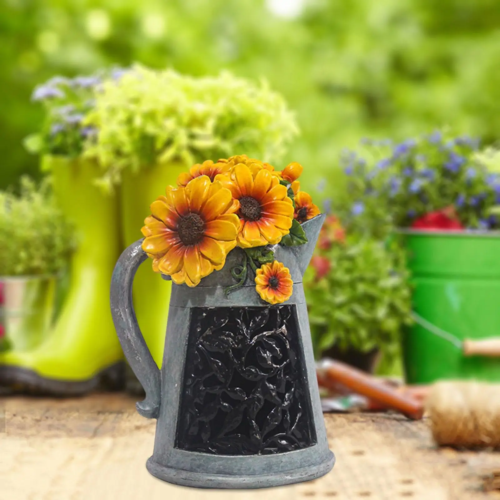 

Solar Kettle Lights Decorative Patio Backyard Lawn Porch Handpainted Outdoor