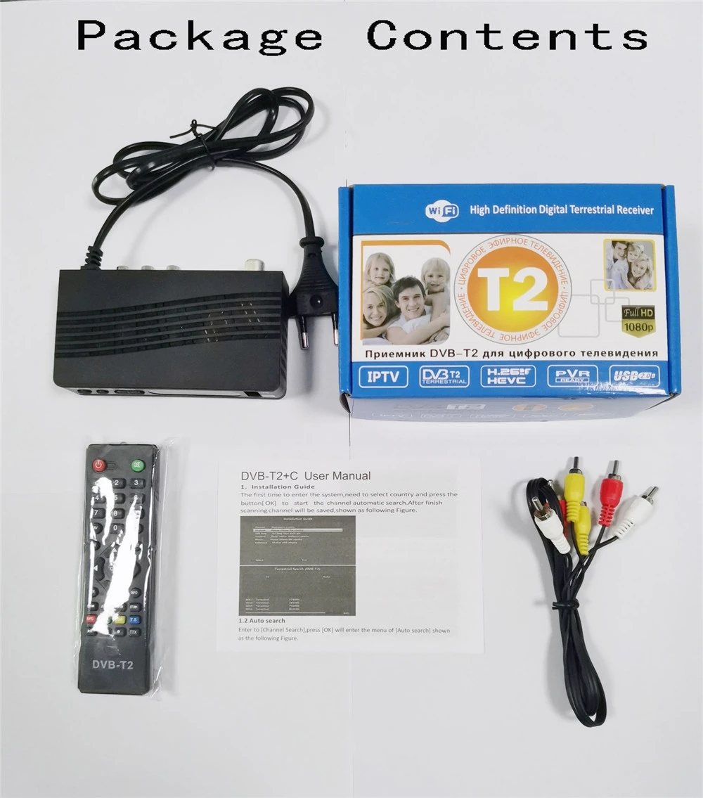 DVB T2 ТВ-тюнер Wi-Fi Бесплатная цифровая ТВ-приставка HD 1080P DVB-T2 тюнер приемник