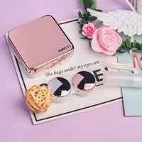 travel mirror contact lens for women man case contact lenses box with mirror flip top eyewear accessories