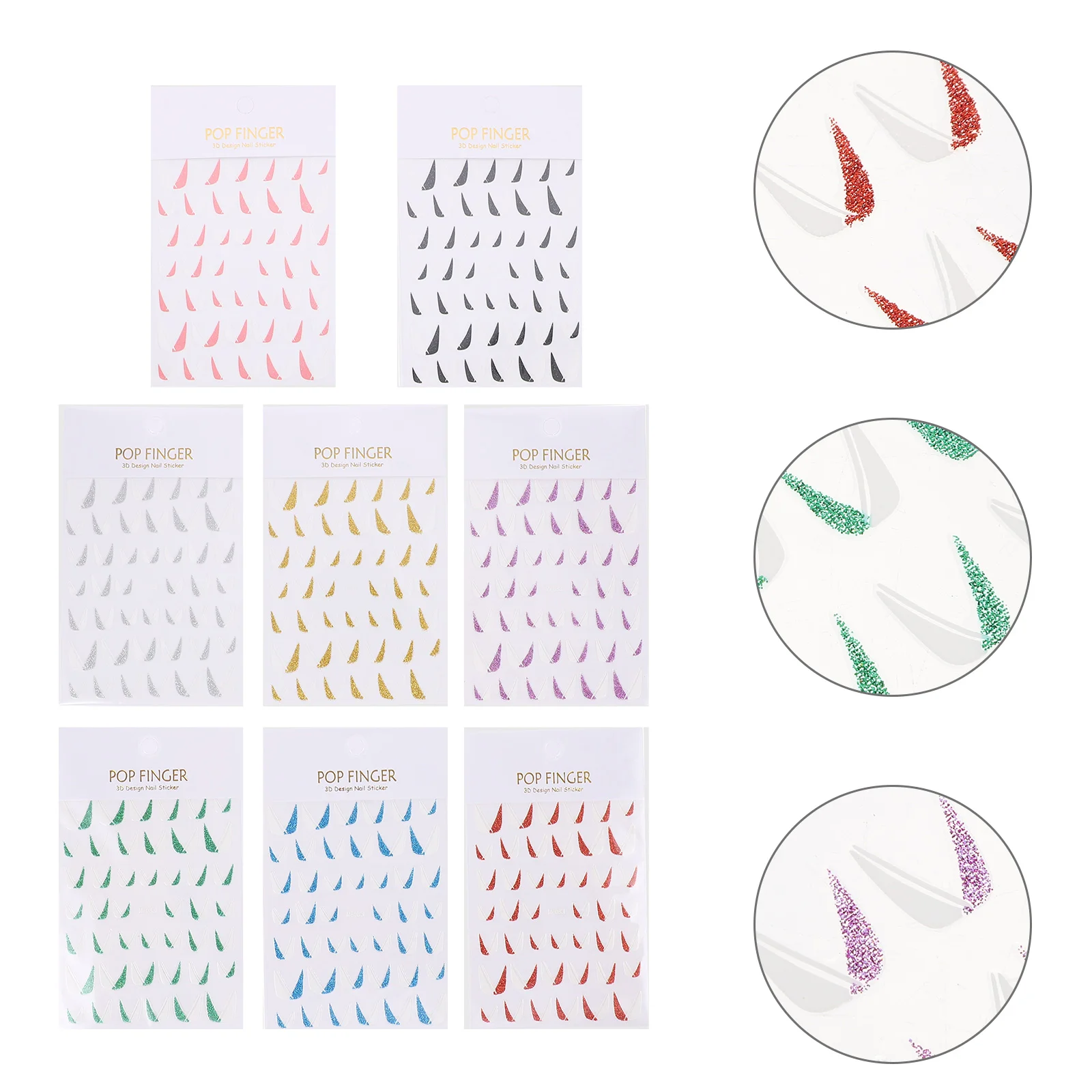 

Nail French Stickers Tip Decals Manicurecurve Glitter Stripe Nails Woman Decor Supply Strips Guides Decal 3D Line Lines Self