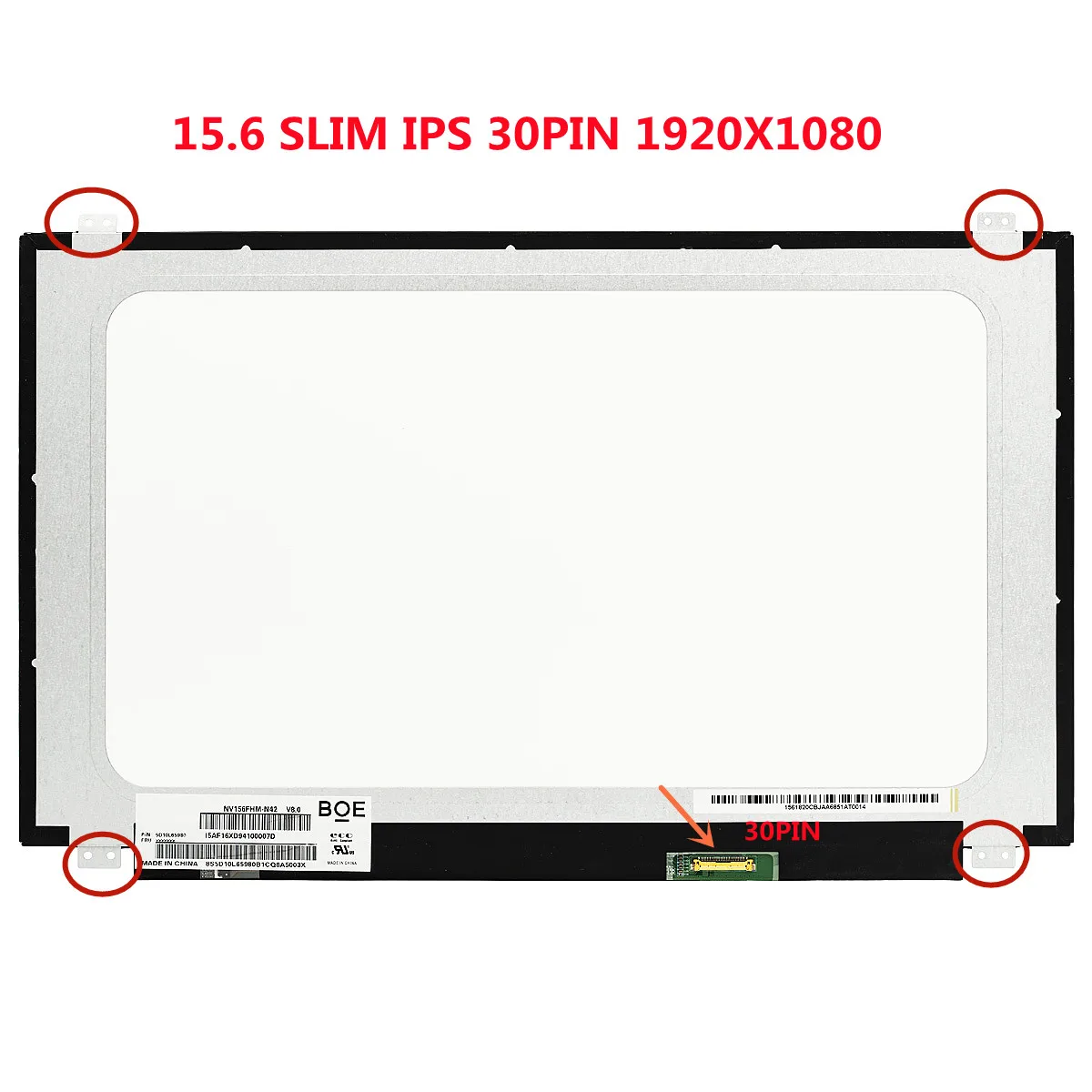 

New for Acer Nitro 5 AN515-52 N17C1 AN515-52-54K5 FHD 1920x1080 IPS LCD LED Screen Replacement Display Panel Matrix 15.6'' Slim