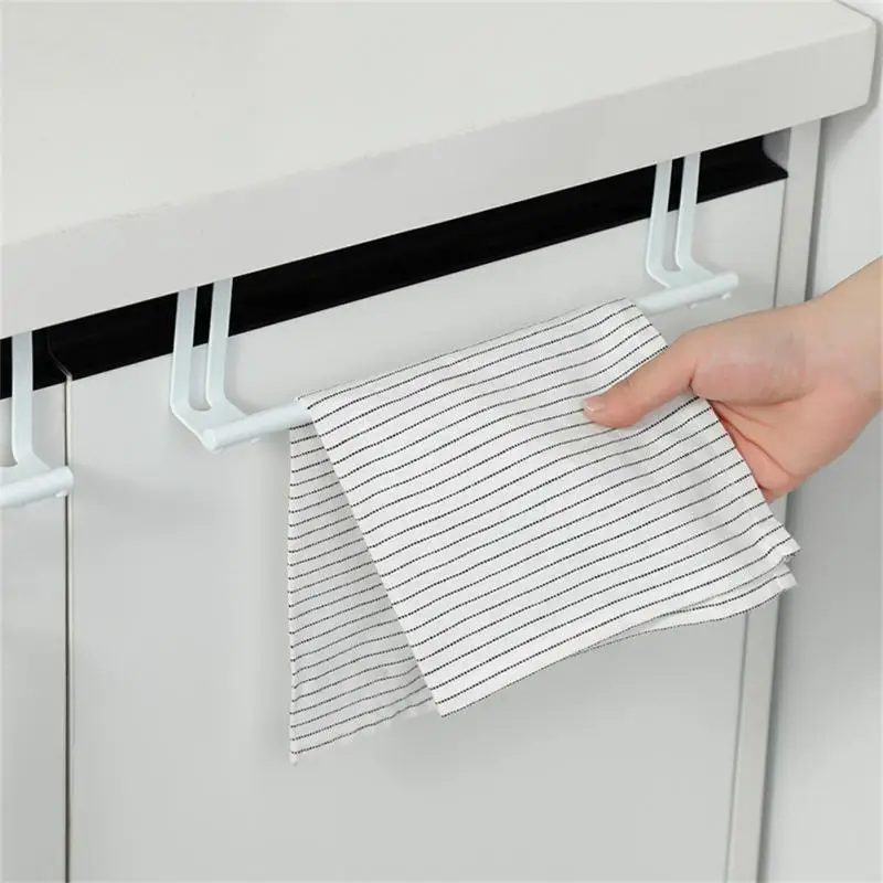

Household Hanger Wall-mounted Cabinet Towel Rag Rack For Apartments Condos Towel Bar Kitchen Tools Bar Hanging Holder Over Door